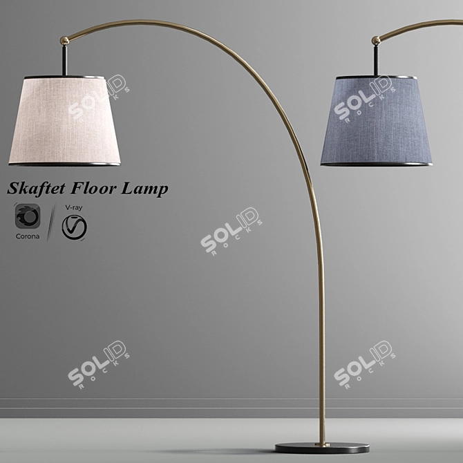 Sleek Floor Lamp: Vray & Corona Compatible 3D model image 3