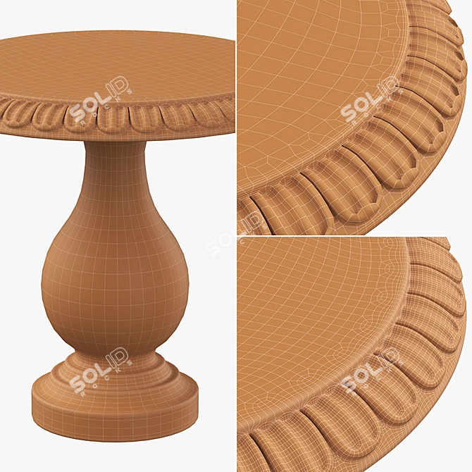 EcoGarden Round Table: Luxury and Functionality 3D model image 5