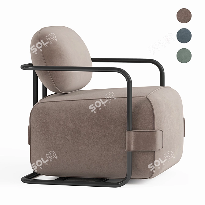 Relax in Style with our Comfy Armchair 3D model image 1