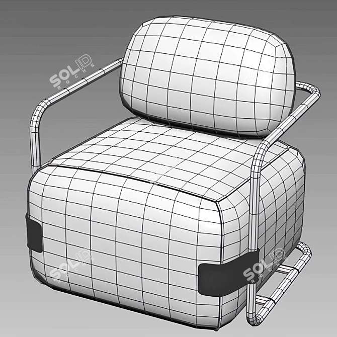 Relax in Style with our Comfy Armchair 3D model image 4