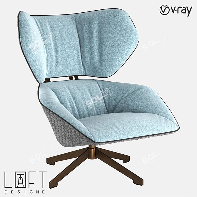 LoftDesigne 3972 Armchair: Modern Elegance for Your Home 3D model image 1