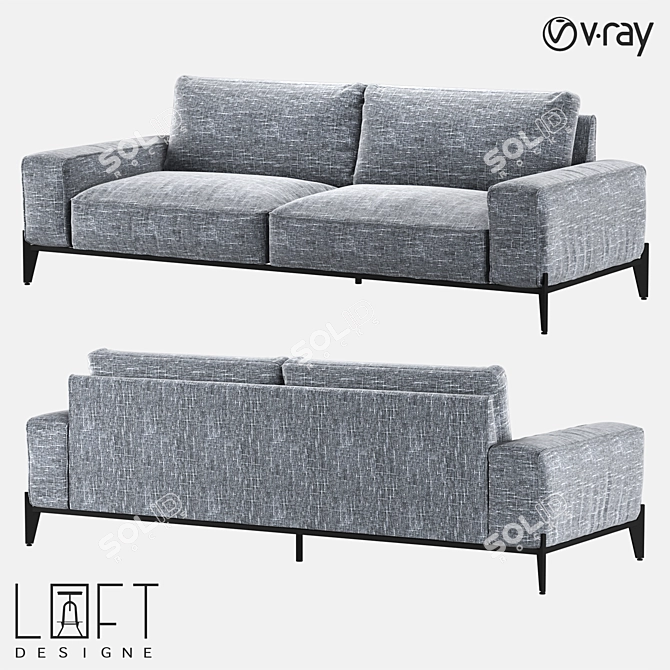 Modern LoftDesign Sofa 3974 3D model image 1