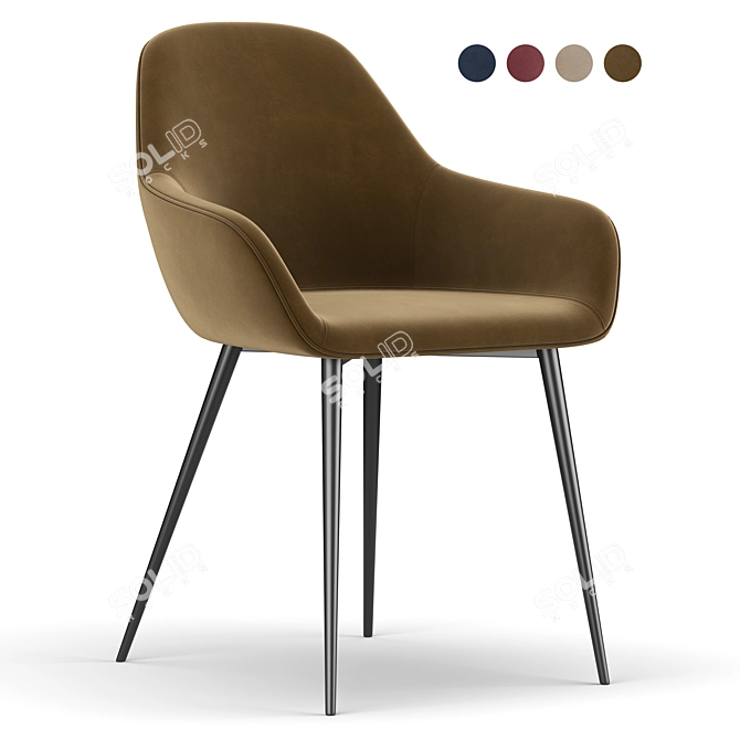 Elegant Remy Chair 3D model image 1