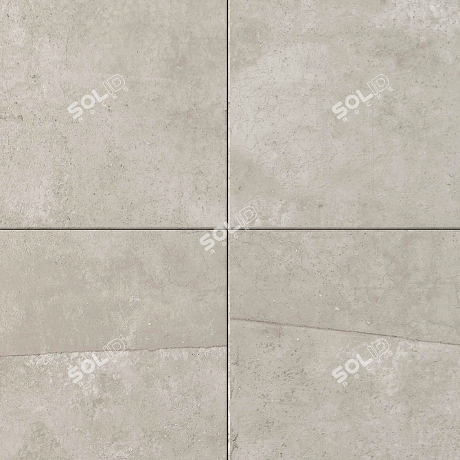 Hyper Silver Patch: Elegant Wall and Floor Tiles 3D model image 2