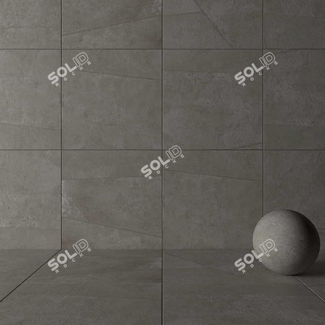 Hyper Silver Patch: Elegant Wall and Floor Tiles 3D model image 3