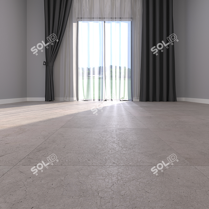 Hyper Gray Floor - Modern and Versatile 3D model image 2