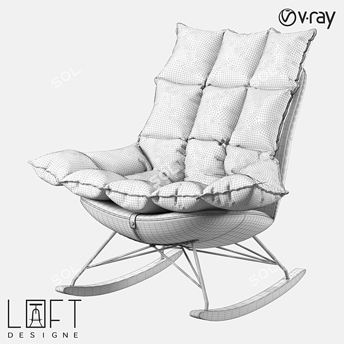 LoftDesigne Armchair - Modern, Stylish and Comfortable 3D model image 2