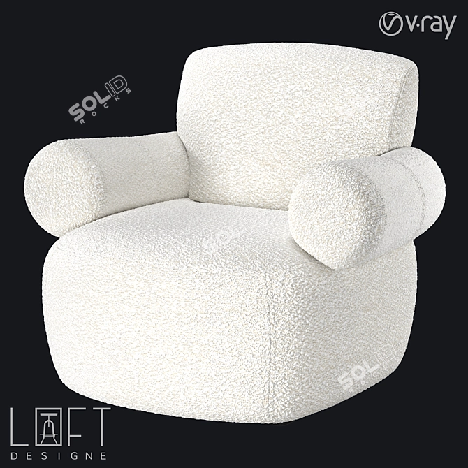 LoftDesigne 36559 Armchair: Stylish and Comfortable 3D model image 1