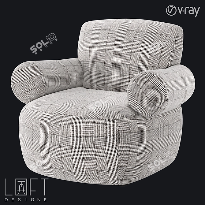 LoftDesign Armchair 36560: Comfort in Style 3D model image 1