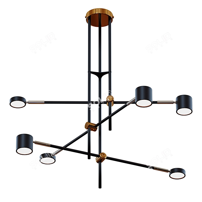 Industrial Loft Ceiling Lamp "RODRIGO 3D model image 1