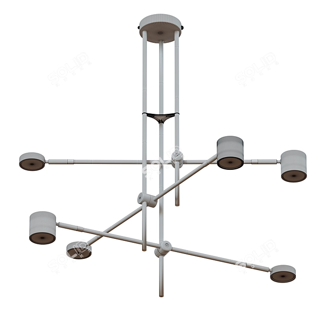 Industrial Loft Ceiling Lamp "RODRIGO 3D model image 2