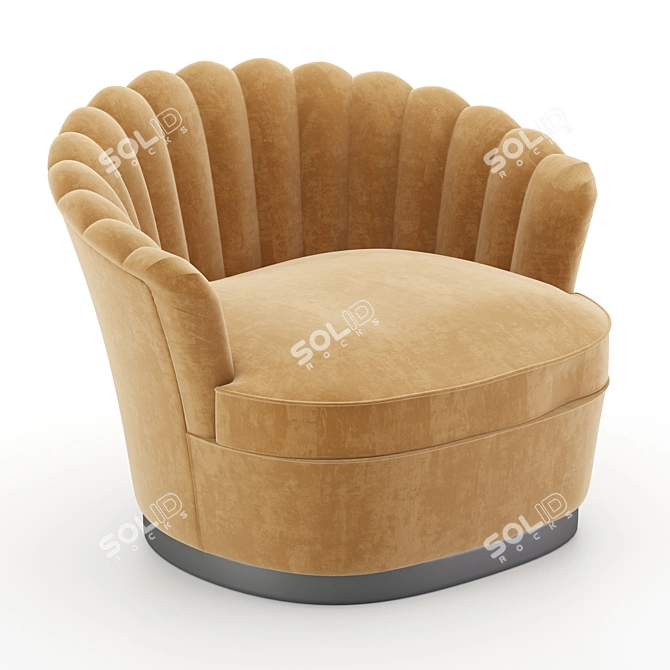 Elegant Zanaboni Armchairs: A Perfect Blend of Style and Comfort 3D model image 2