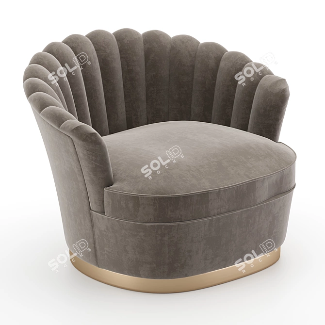 Elegant Zanaboni Armchairs: A Perfect Blend of Style and Comfort 3D model image 3