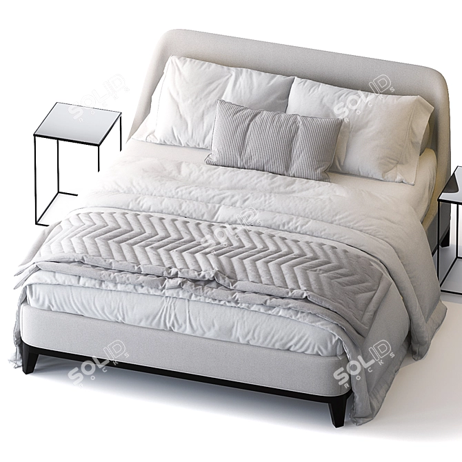 Stanley Bed and Coppice Side Table 3D model image 2