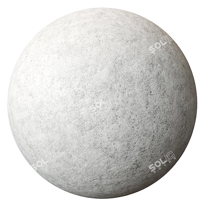 Sleek Gray Plaster Texture 3D model image 4