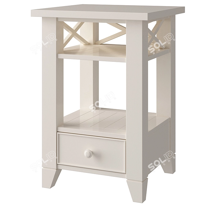 La Mer Scandinavian Bedside Table 3D model image 1