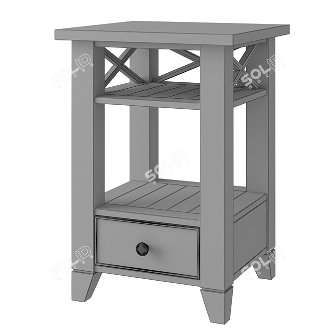 La Mer Scandinavian Bedside Table 3D model image 3