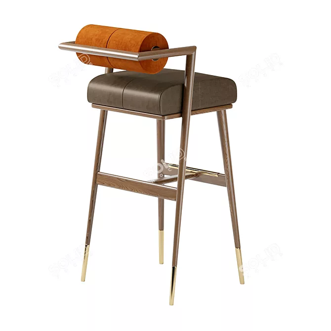 Aqua Wave Bar Chair 3D model image 3