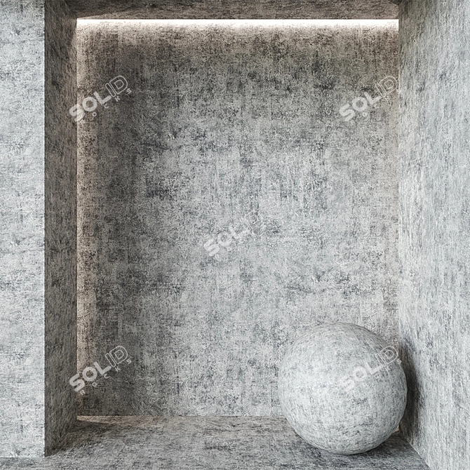 Title: Seamless Decorative Plaster Texture 3D model image 2