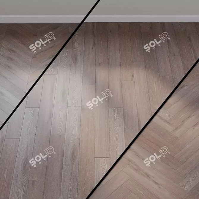 Aged Gray Oak Parquet: Quick-Step Palazzo Collection 3D model image 1