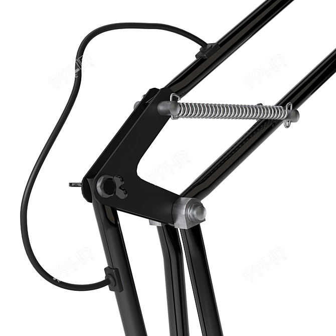 Adjustable Black Work Lamp - IKEA Tertial 3D model image 2
