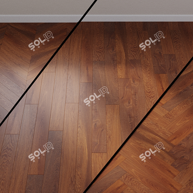 Quick-Step Palazzo Chocolate Oak Parquet 3D model image 1