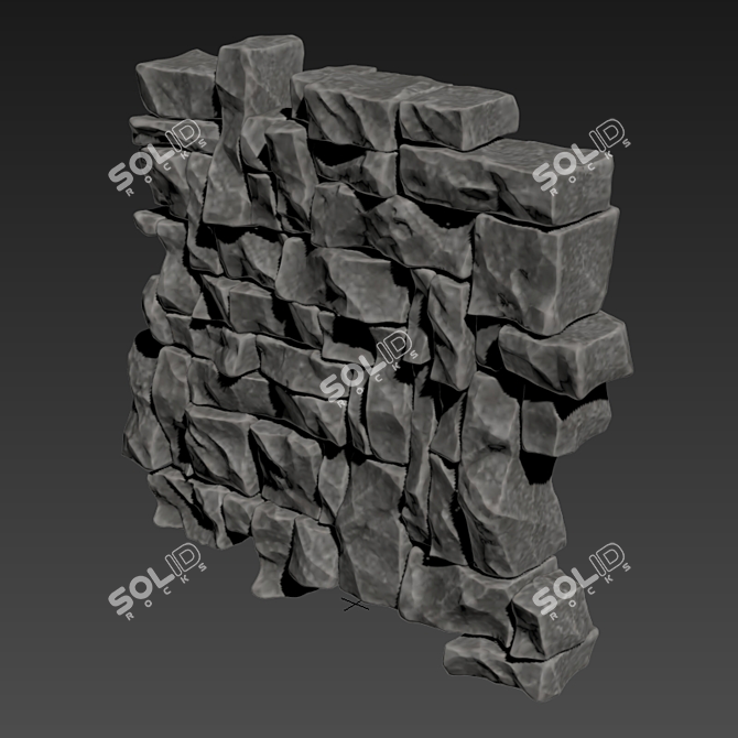 Panel Big Rock Stone Block - High-Quality 3D Model 3D model image 4