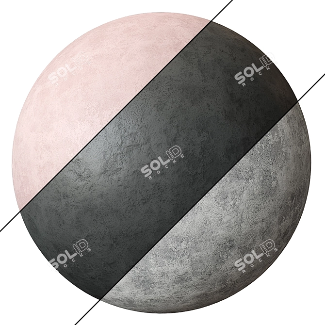 Sleek Gray Plaster Texture 3D model image 2