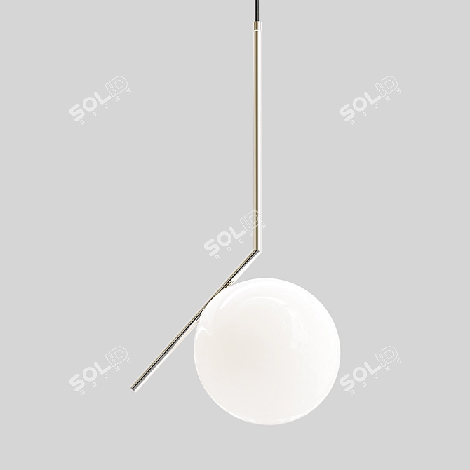 Chic Chrome IC Pendant 3D model image 1