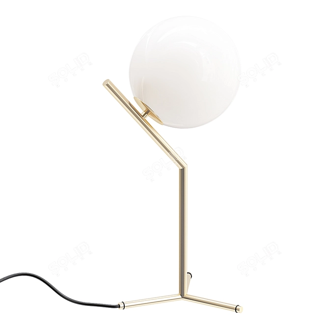 Elegant Brass Table Lamp 3D model image 1