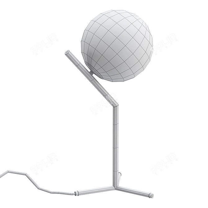 Sleek Chrome Table Lamp 3D model image 3