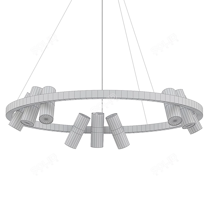 Tunnel LED Pendant Chandelier 3D model image 2