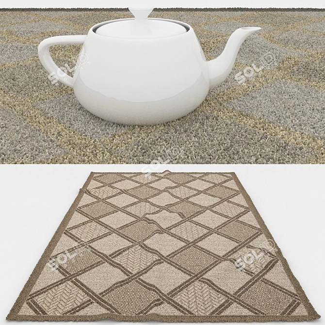 Versatile Rugs Set: 6 Stunning Options 3D model image 3