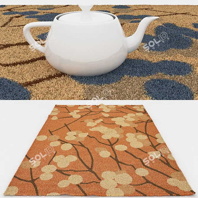 Versatile Set of 6 Rugs 3D model image 3