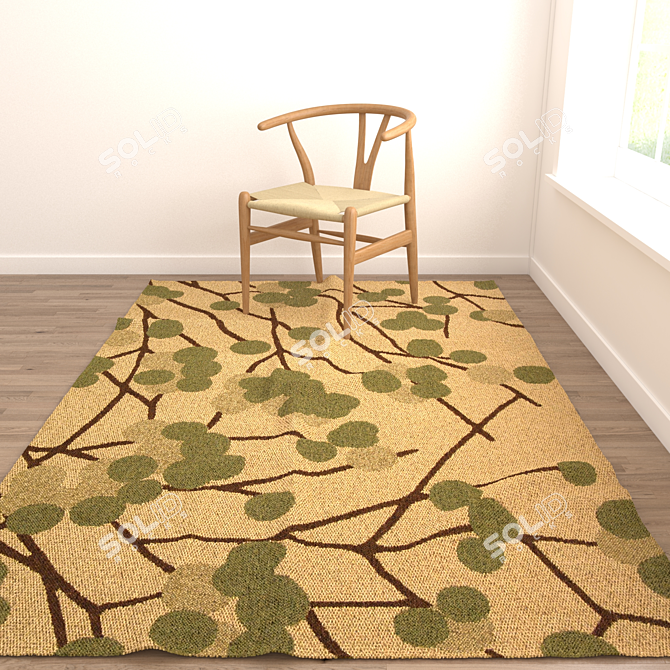 Versatile Set of 6 Rugs 3D model image 4