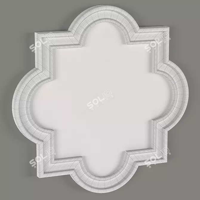 Elegant Champagne Mirror 3D model image 3