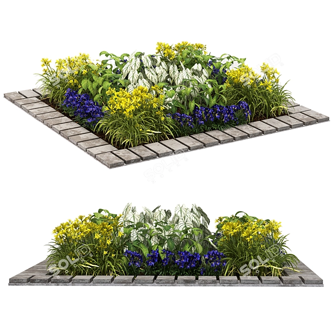 Durable Polys Outdoor Plant 3D model image 7