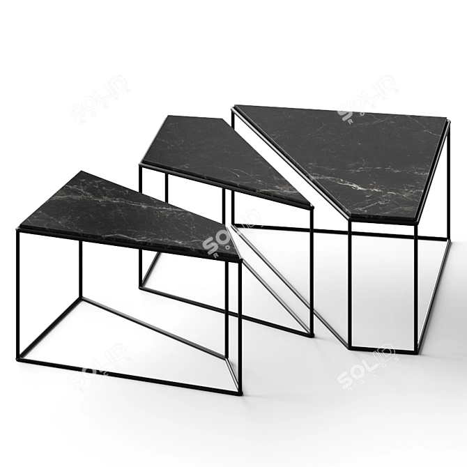 Modern Split Coffee Table 3D model image 2