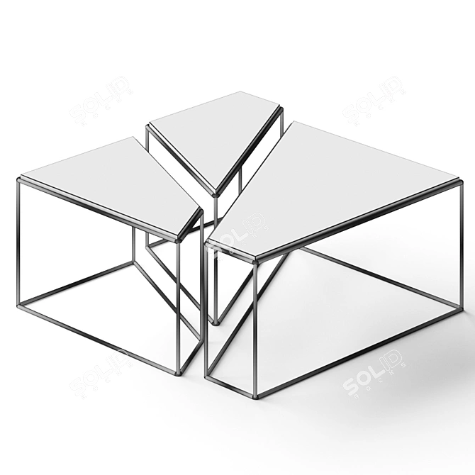 Modern Split Coffee Table 3D model image 3