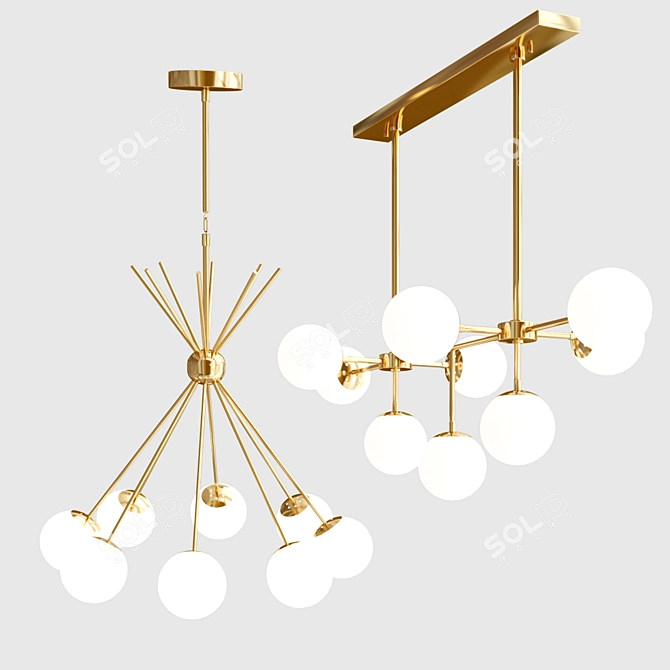 Modern Luxor Eichholtz Collection: Sleek and Neutral Lighting 3D model image 1