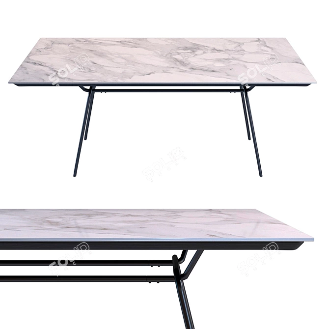 Stylish South Beach Table 3D model image 1