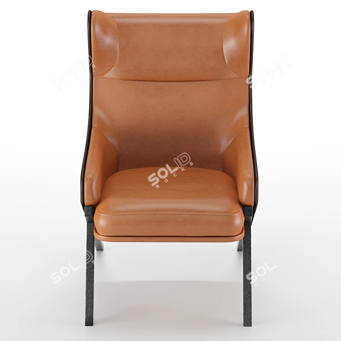 Cozy and Modern Single Sofa 3D model image 2
