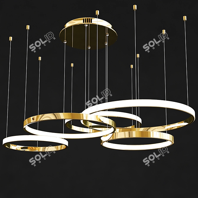 Ethereal Halo Chandelier 3D model image 1