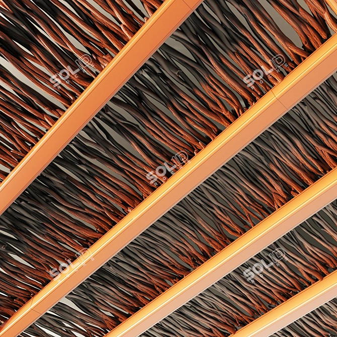 Driftwood Branch Ceiling - Natural Wooden Decor 3D model image 5