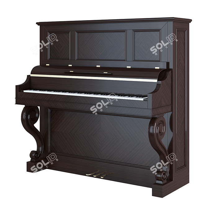 Melodic Mastery: PLEYEL WOLFF Vertical Piano 3D model image 2