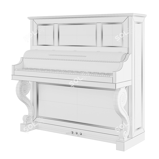 Melodic Mastery: PLEYEL WOLFF Vertical Piano 3D model image 4