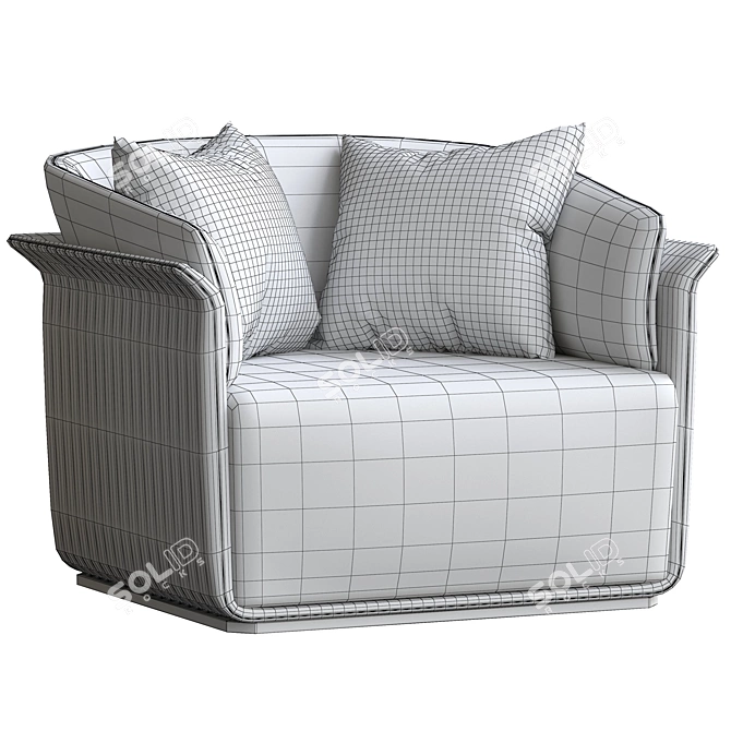 Allure 2015 Armchair: Stylish & Comfortable 3D model image 5