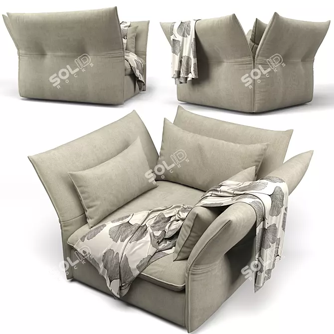 Modern Mariposa Armchair: Stylish Comfort for Your Living Space 3D model image 1