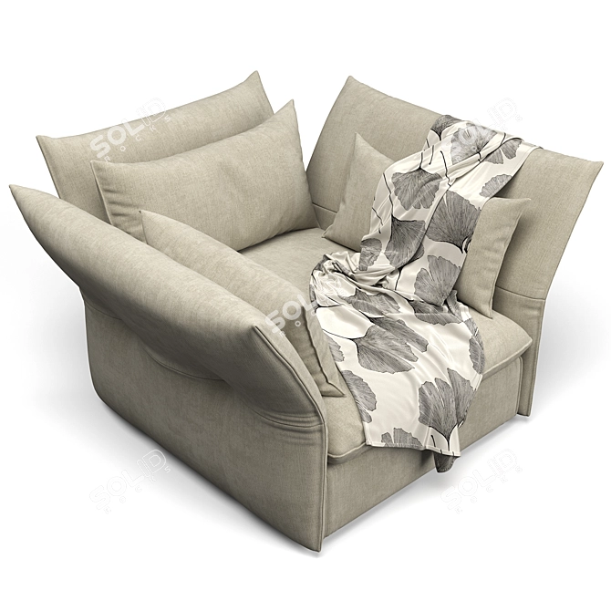 Modern Mariposa Armchair: Stylish Comfort for Your Living Space 3D model image 2