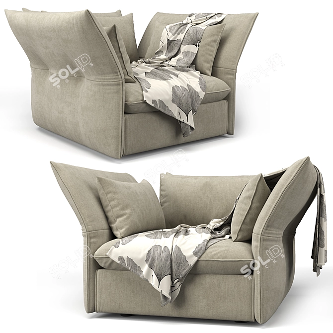 Modern Mariposa Armchair: Stylish Comfort for Your Living Space 3D model image 3